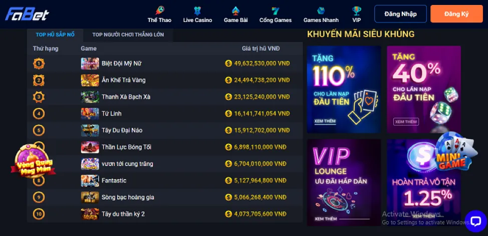 Giao diện nền tảng cá cược thể thao x888 win
